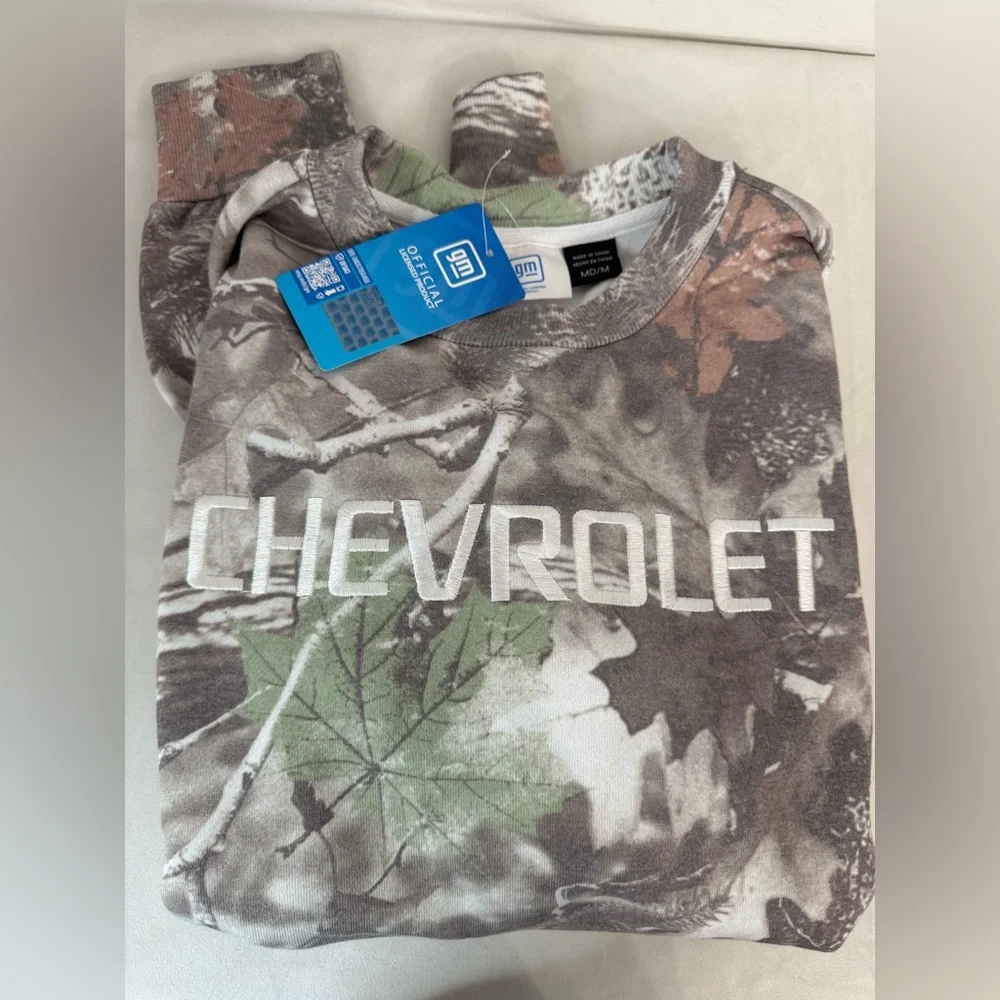 Chevrolet Camo Camouflage Crew Pullover Sweatshirt - Picture 3 of 6